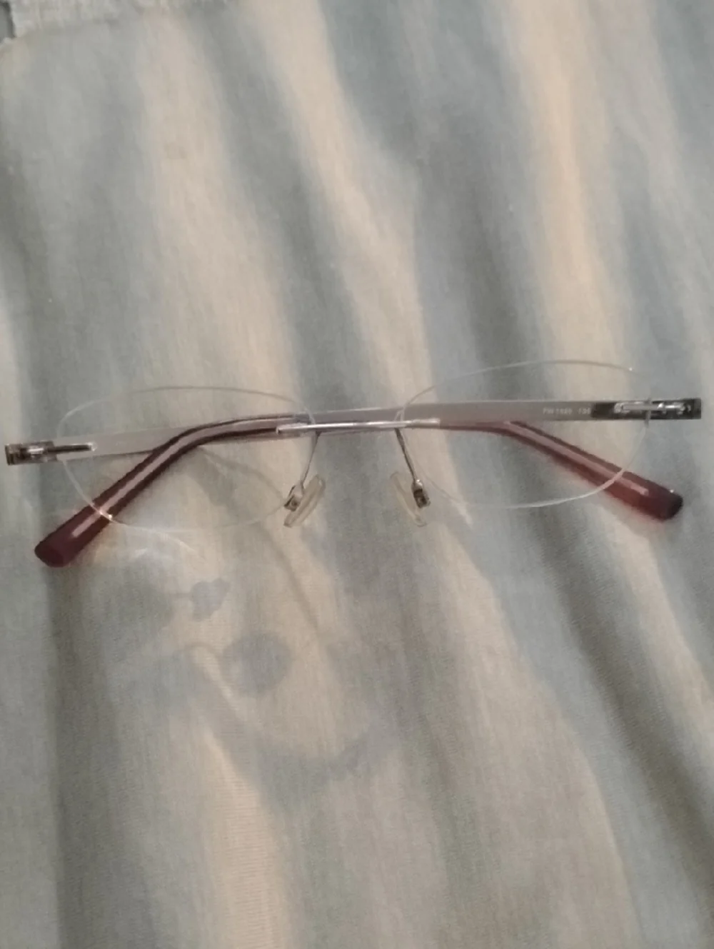 Rimless Reading Glasses with Pink Temple Tips